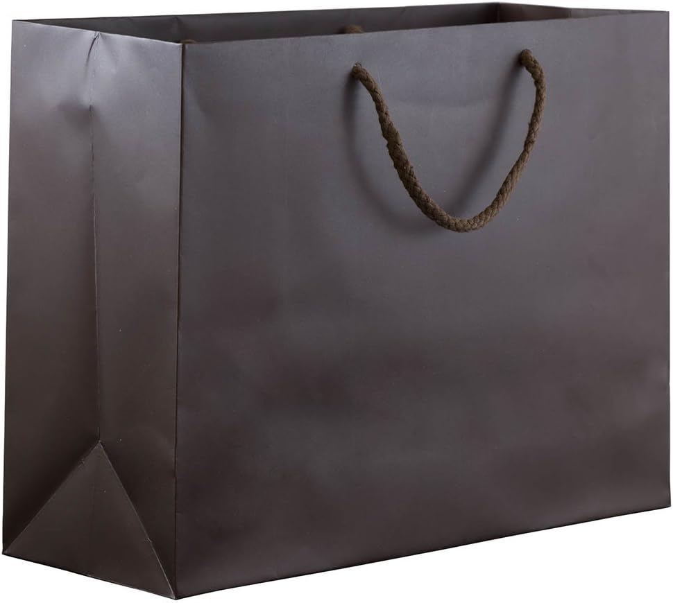 Download Amazon Com Jam Paper Matte Horizontal Gift Bags With Rope Handles Large 13 X 10 X 5 Chocolate Brown Sold Individually Health Personal Care