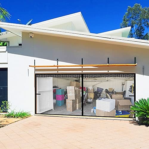 Garage Door Screen 9x7Ft for 1 Car Garage Heavy Duty Door