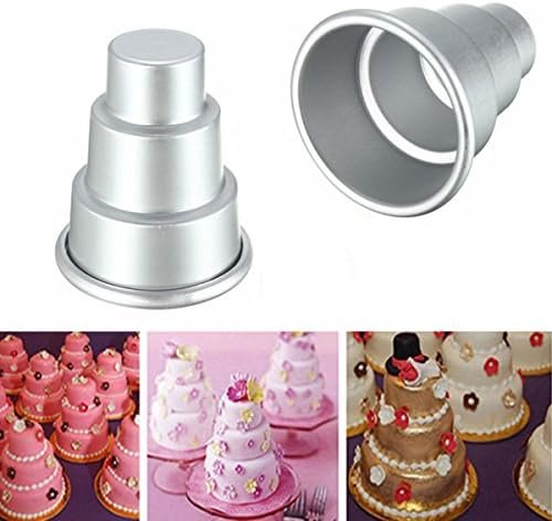 Bazaar Mini 3 Tier Cupcake Pan Mould Cake Cookies Pudding Baking Mold Tin H504