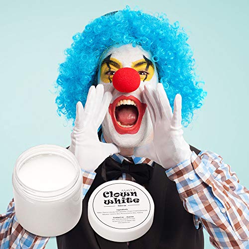 Clown White Makeup Face Paint, Hypoallergenic, NonToxic, Super Smooth