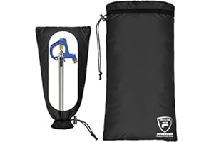 Mokeyder Enlarge Outdoor Faucet Cover for Winter Freeze Protection, 13” W x 25" H Hose Bib Covers Socks for Garden Lawn Faucets & Yard Hydrant, Reusable Long Insulated Spigot Cover, Black, 1 Pack
