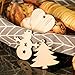 Blulu Wooden Cutouts Christmas Ornaments Hanging Ornaments Various Patterns for Holiday Decoration and DIY Craft Making (45 Pieces)