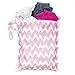 Bumkins Zippered Wet Bag, Pink Chevron