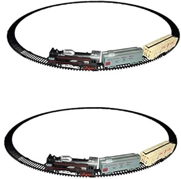 Shop & Shoppee set of Battery Operated Train With Head Light(Black)