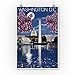 Washington, DC, Night Scene (12x18 Art Print, Travel Poster Wall Decor)