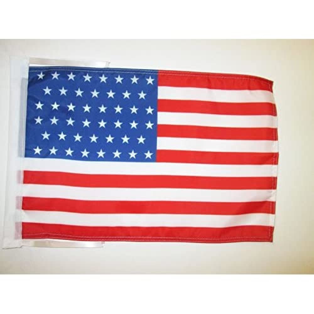 AZ FLAG - United States 1908-1912 46 stars Flag - 18'' x 12'' - 100% Polyester USA - american historic Small Banner with Two Cords - Fade Resistant - Vivid Colors - 18x12 in - 45x30 Cm — image 1