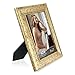 Icona Bay 5x7 Picture Frames (Gold, 3 Pack), French Baroque Style Photo Frames 5 x 7, Wall Mount or Table Top, Regency Collection