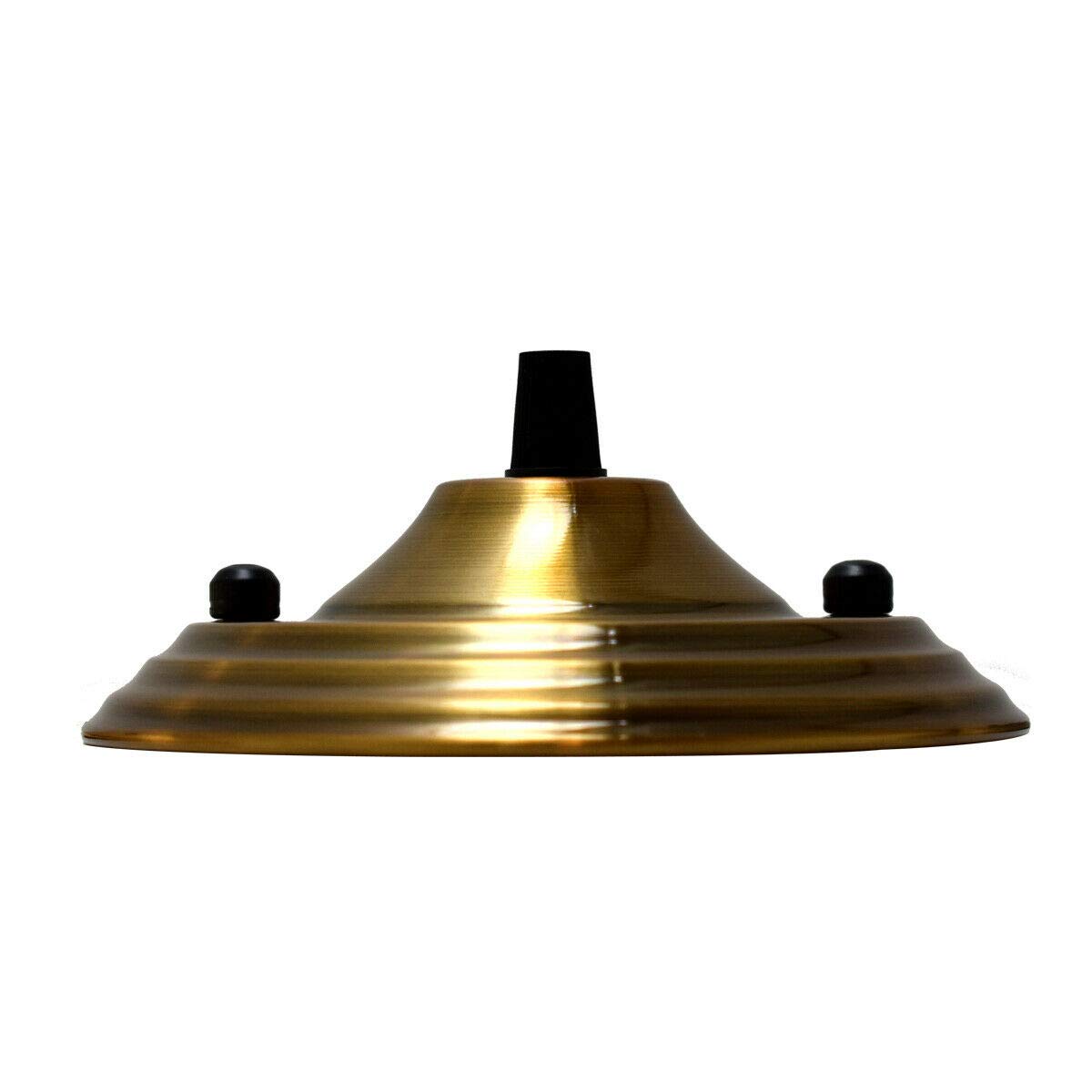 DC VOLTAGE Industrial Vintage Ceiling Rose Diameter 140mm x 40mm for Pendant Light Metal Cord Grip Plate Light Point Cable Entry Fitting Chandelier