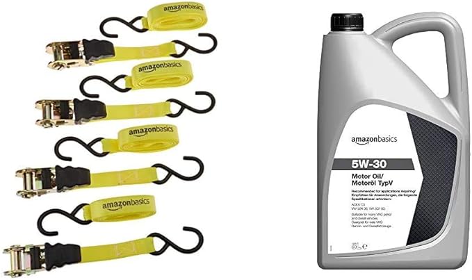 VEVOR Kit Cinghie A Cricchetto Ancoraggio 4 Pezzi, Resistenza Rottura Max. 2362 Kg, Cinghie Di - Foto 7