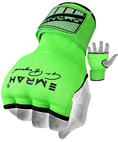 EMRAH PRO Training Boxing Inner Gloves Hand Wraps MMA Wraps Mitts - X (Green, X-Large)