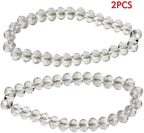 Azimeng Crystal Quartz Wrist Mala/ Bracelet for Meditation(2PCS)