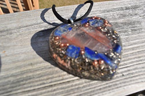 heart shaped Orgone pendant and necklace for fashion decoration EMF protection headache relief improved sleep made with quartz crystal makes great gifts wonderful hand made wellness gift items