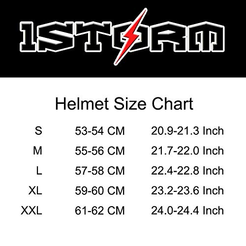 Chart Adult Bike Helmet Size Dirt Bike Helmet Size Guide 1Storm