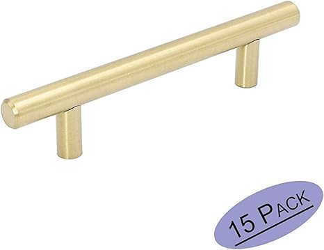 Goldenwarm Brushed Gold Drawer Pulls 3in Brushed Brass Cabinet