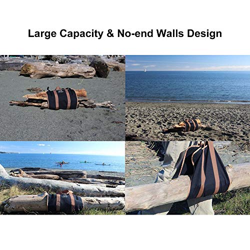 Firewood Log Carrier Canvas Log Carrier Tote Durable Heavy Duty Fireplace Wood Stove Accessories Storage Bag for Fire Pit