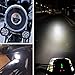 Motorcycle LED Headlight Bulbs with Switch, Universal Super Bright Driving Fog SpotLight DRL, High/Low Beam/Strobe Flashing White Headlamp(Pack of 2)