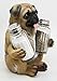 Adorable Hugging Pug Dog Decorative Glass Salt Pepper Shakers Holder Resin Figurine