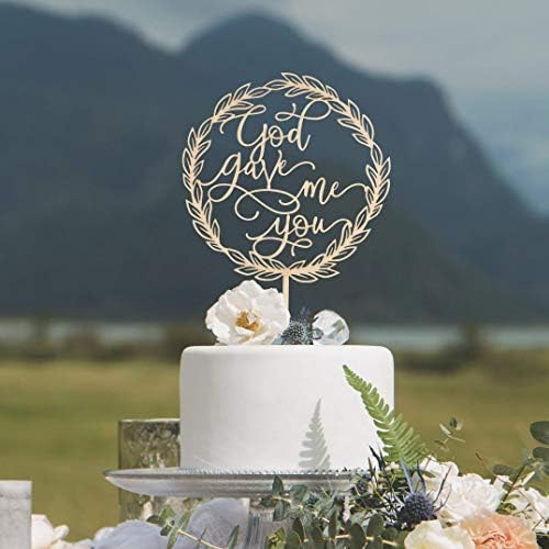 Cheyan God Gave Me You Cake Topper Wedding Cake Topper Cake Topper for Baptisms Religious Cake Topper s and Decorations