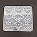 Yalulu UV Resin Jewelry Silicone Mold Heart Resin Charms Pendant Molds for DIY Decorate Making Jewelry