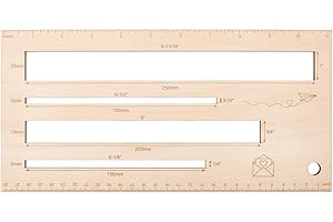 BENECREAT 4 Sizes Measurement Shipping Guide, Wooden Mail Measurement Ruler Shipping Mail PiP Template for Accurate Postage C