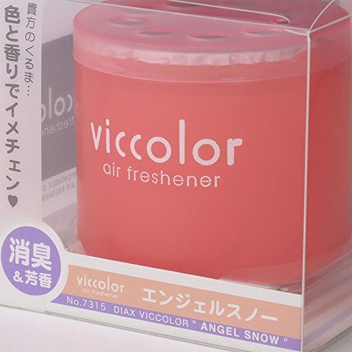 4x Round Can Style 2.5" Diameter, 2.128" Height Angel Snow Scent VicColor Air Freshener Odor Smell Eliminator Deodorize For Interior Indoor Car Vehicle Bathroom Restroom Home Office Universal