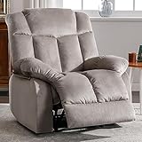 ANJ Modern Overstuffed Recliner Chair, Manual