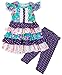 Angeline Boutique Girls Spring Summer Floral Tunic Capri Set - Girls Back To School Floral Outfit