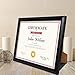 PETAFLOP 8.5x11 Certificate Frame, Black Picture Diploma Degree Document Frames with Real Glass Front, Wall or Tabletop Vertically or Horizontally Display, 4 Pack