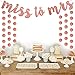 Bachelorette Party Decor Miss To Mrs Banner For Rose Gold Glitter Wedding Bridal Shower Party Supplies