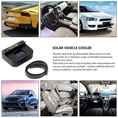 Quanna Plastic Auto Solar Car Windshield Fan Cooler Air Vehicle Radiator Vent Car Auto Ventilator Cooler Air Vent Vehicle Ventilation - Thumbnail 2