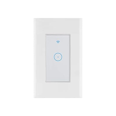 1-Pack Smart Switch,2.4Ghz 1 Way WiFi Light Switch Compatible with Alexa, Google Home and IFTTT,Need Neutral Wire,No Hub Required
