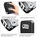 Key Lock Box, House Key Storage Lock Box with 4 Digits Combination Outdoor Key Safe Lock Box for Outside, Sturdy Wall Mounted Password Box with Mounting Kit & Waterproof Cover, Hide 5 Keys, Black…