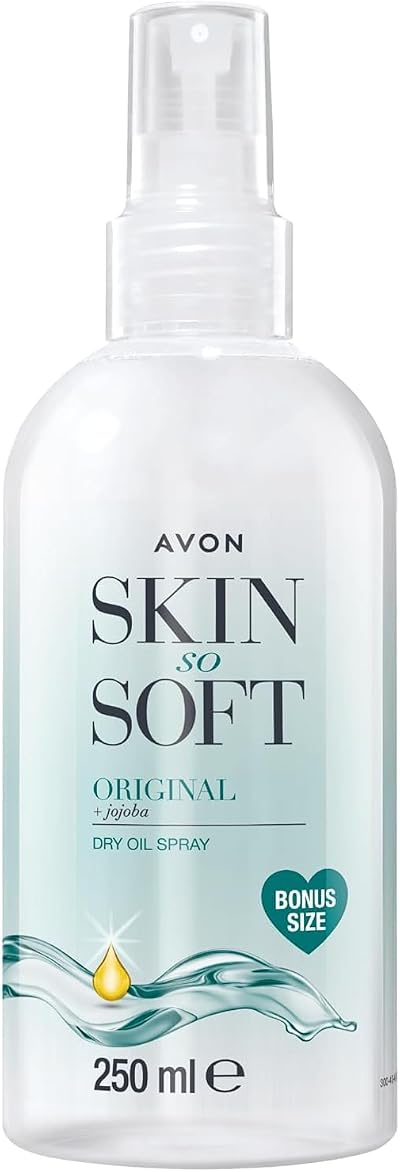 Avon Skin So Soft Dry Oil Spray 250ml Jojoba Oil Vitamin E Quick Dry Formula