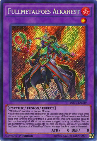 Yu-Gi-Oh! - Fullmetalfoes Alkahest (INOV-EN039) - Invasion: Vengeance - 1st Edition - Secret Rare