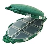 uxcell Plastic Portable Turtle Shaped Fisher Fishing Tackle Box Case Organize Holder