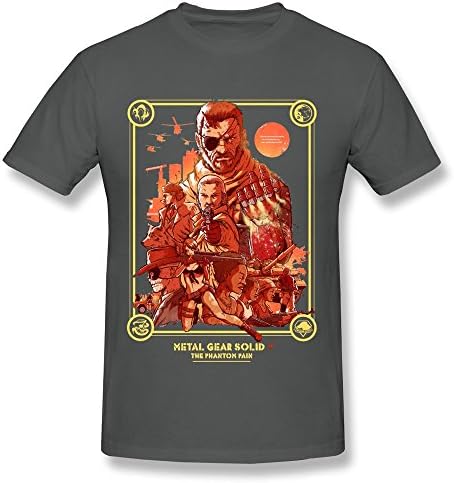 Men's Metal Gear Solid Shirt Screw Neck T-shirt Size S DeepHeather