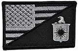 CIA USA Flag - 2.25x3.5 Morale Patch - Black