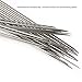 PIXNOR Knitting Needles 11 Pairs - Stainless Steel, Straight, 14