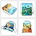 Leinuosen 20 Pieces Dinosaur Drawstring Bag Cartoon Party Favor Bag Dinosaur Goody Bag Gift Pouch for Birthday Party Favors Supplies