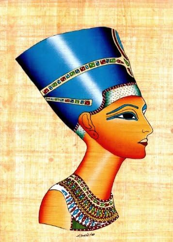 Nefertiti 100% Authentic Handcrafted Ancient Egyptian Papyrus 8" X 12"