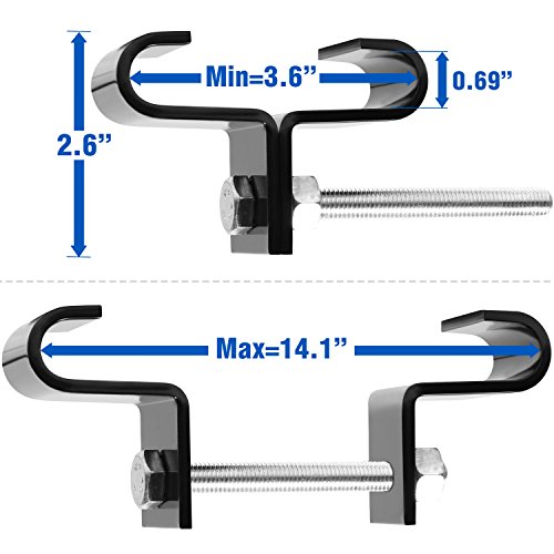thumbnail image 2 of SELEWARE Steel I Beam Heavy Bag Hanger, Heavy Duty I-Beam Clamp Holder 2 of 13