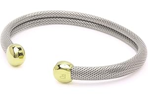 QRAY Milano Combo Steel Golf Athletic Bracelet Men Women C-Shaped Health Wellness Bracelet