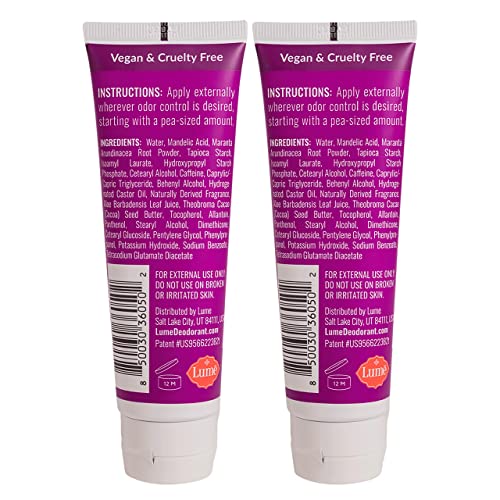 Lume Deodorant Cream Tube Underarms and Private Parts Aluminum Free