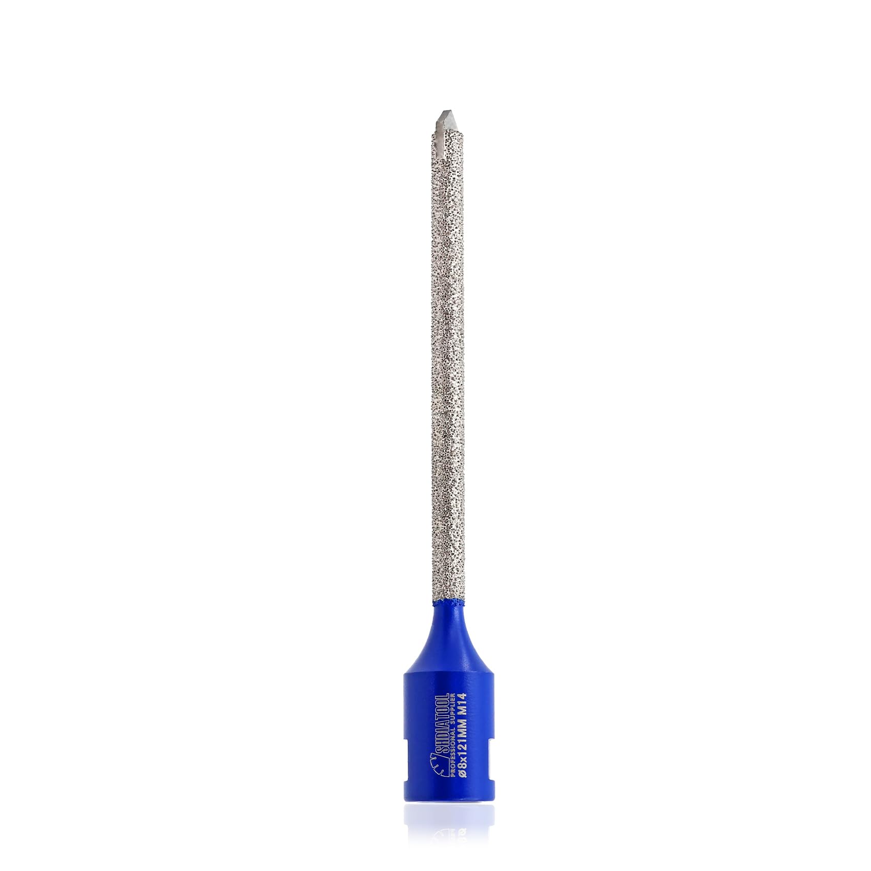 SHDIATOOL Diamond Mortar Raking Bit 8mmx121mm Mortar Router Bit with Carbide Positioning for Brickwork Joint Mortar Removal and Tuck Pointing Granite Marble Masonry Stone (8mm x 121mm), M14 Thread