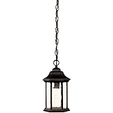 Acclaim 5185BK/SD Madison Collection 1-Light Outdoor Light Fixture Hanging Lantern, Matte Black