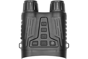 Bush Tech Night Vision Goggles | Hunting Accessories and Gear | Night Vision Binoculars for Adults High Powered | Tactical Gear with 8X Zoom | Rechargeable 4K Night Vision Glasses with 3.2" Display