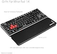 Grifiti Fat Wrist Pad 14 Is a 4 X 14 X 0.75 Inch Wrist Rest for 14 to 15 inch Tenkeyless Mechanical Keyboards, Gaming Keyboards, Das, Steelseries, Filco, HHK, Ducky, Corsair, Cooler Master, HP, Logitech, Topre, SIIG, Genius, Evolvent, and 15 inch Laptops and Notebooks (BLACK NYLON)