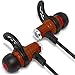 Symphonized NRG Bluetooth Wireless Wood in-Ear Noise-isolating Headphones, Earbuds, Earphones with Mic & Volume Control (Black)