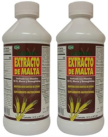 Amazon.com: Extracto de Malta 16 oz. with B12 and Hemoglobina Germa 2-PACK: Health & Personal Care