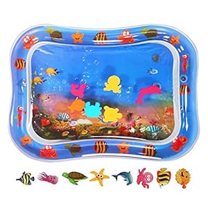 Inflatable Tummy Time Water Mat , Premium Baby Water Mat for Infants & Toddlers Early Development Activities,Infant Toy…